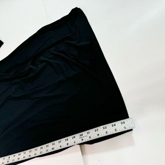 J. Jill Wearever Collection Dress Womens Large Black Solid 3/4 Sleeve Shift Midi - Picture 7 of 10